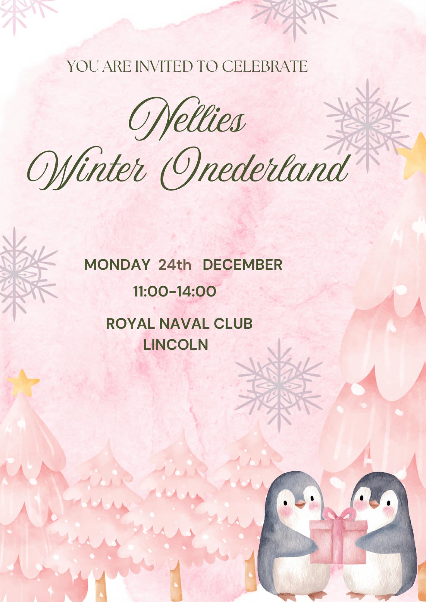Winter Wonderland Themed Party Invitations
