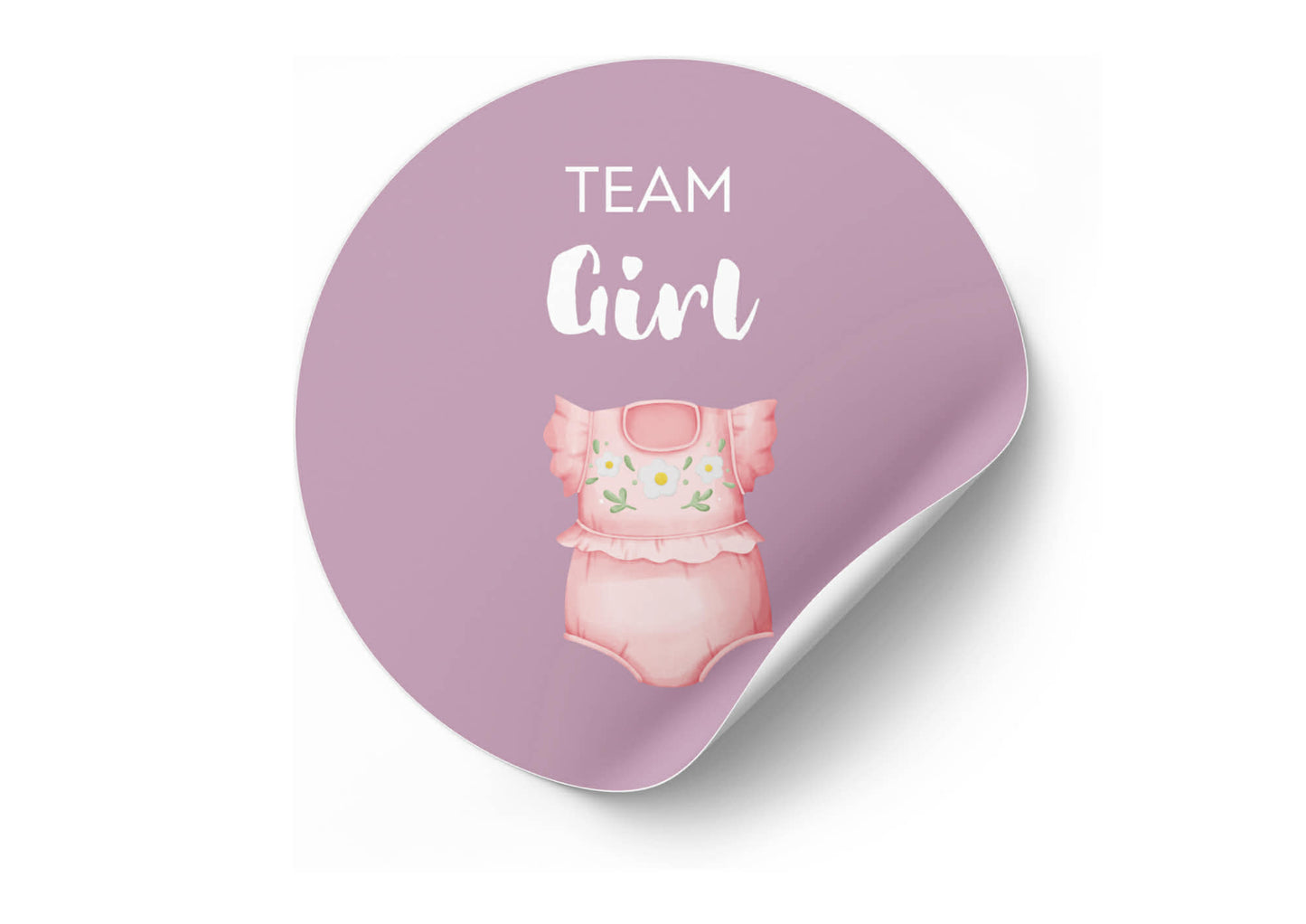 Gender Reveal Team Choice Round Peel & Stick Stickers