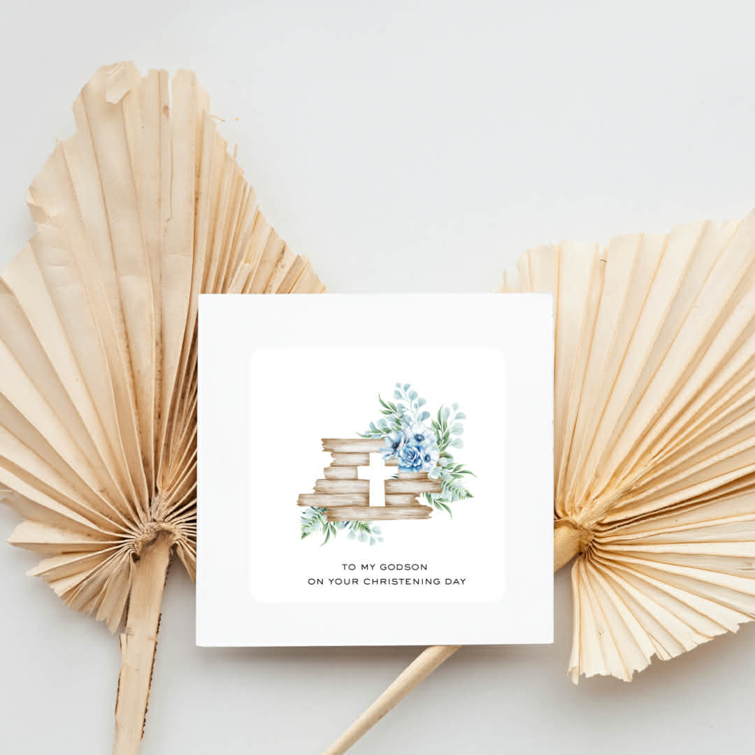 To My Godson On Your Christening Day Card