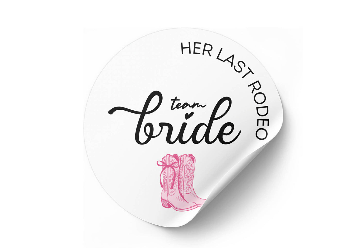 Brides Last Rodeo Round Peel & Stick Stickers