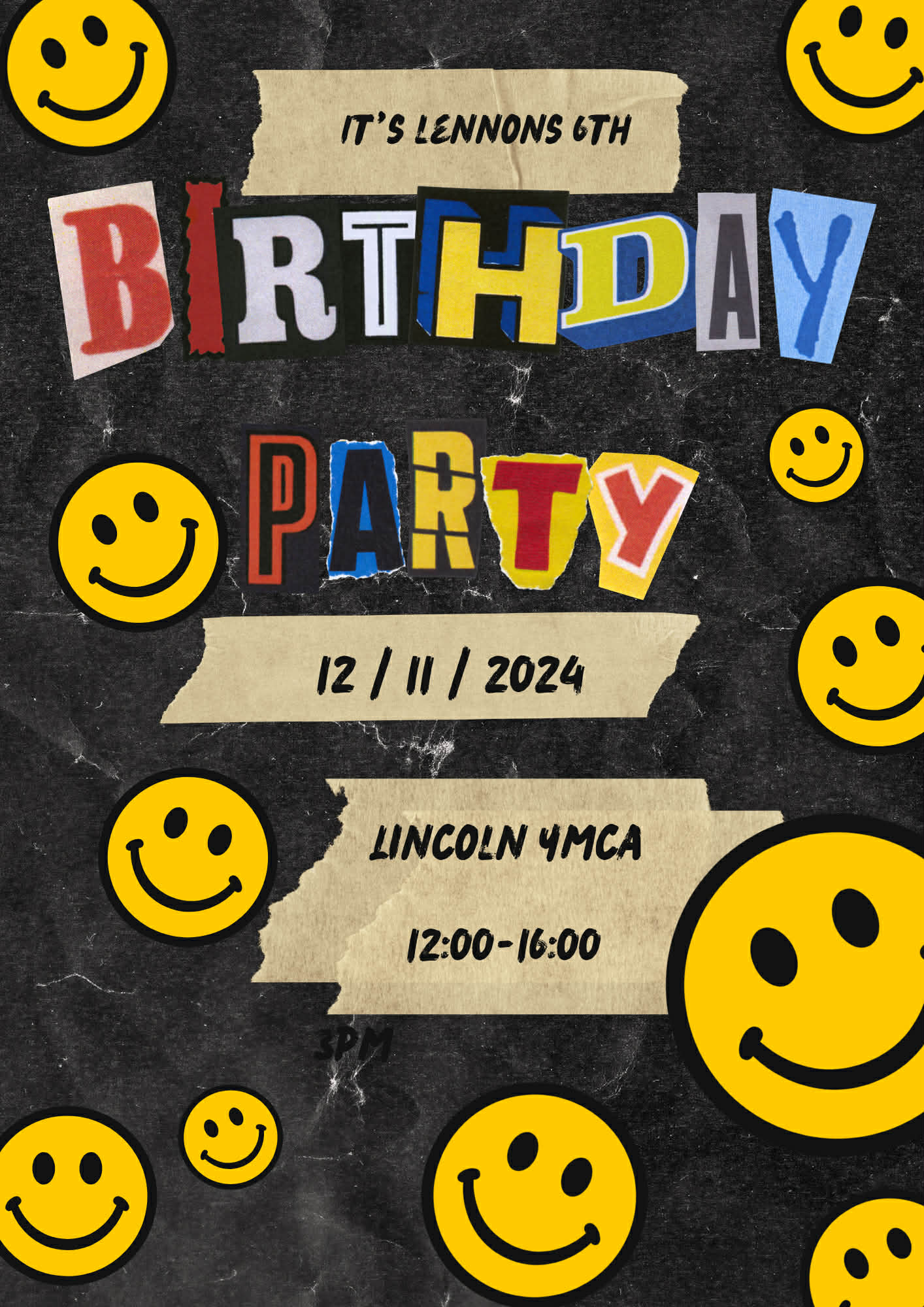 Cool Vibes Themed Party Invitations