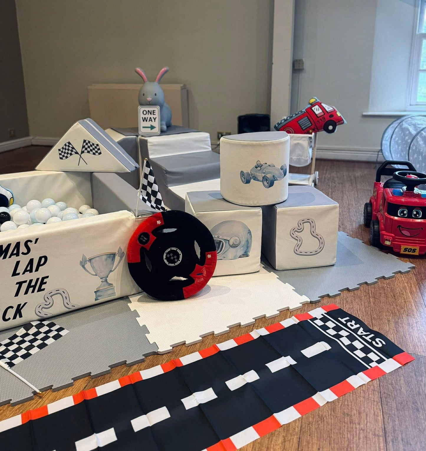 Racing Car Themed Sticker Set Up