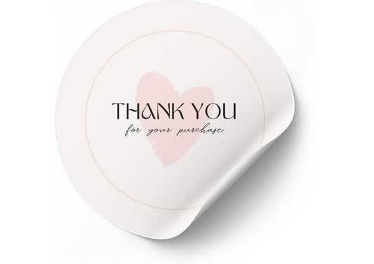 Thankyou For Your Purchase Round Peel & Stick Stickers