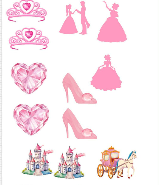Royal Princess Themed Sticker Set Up
