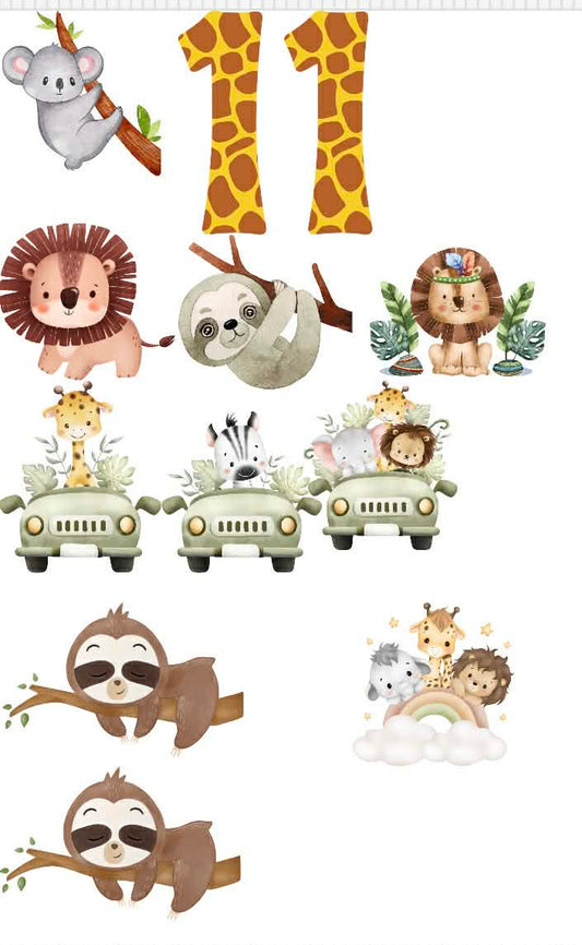 Safari/ Wild/ Jungle Themed Sticker Set Up