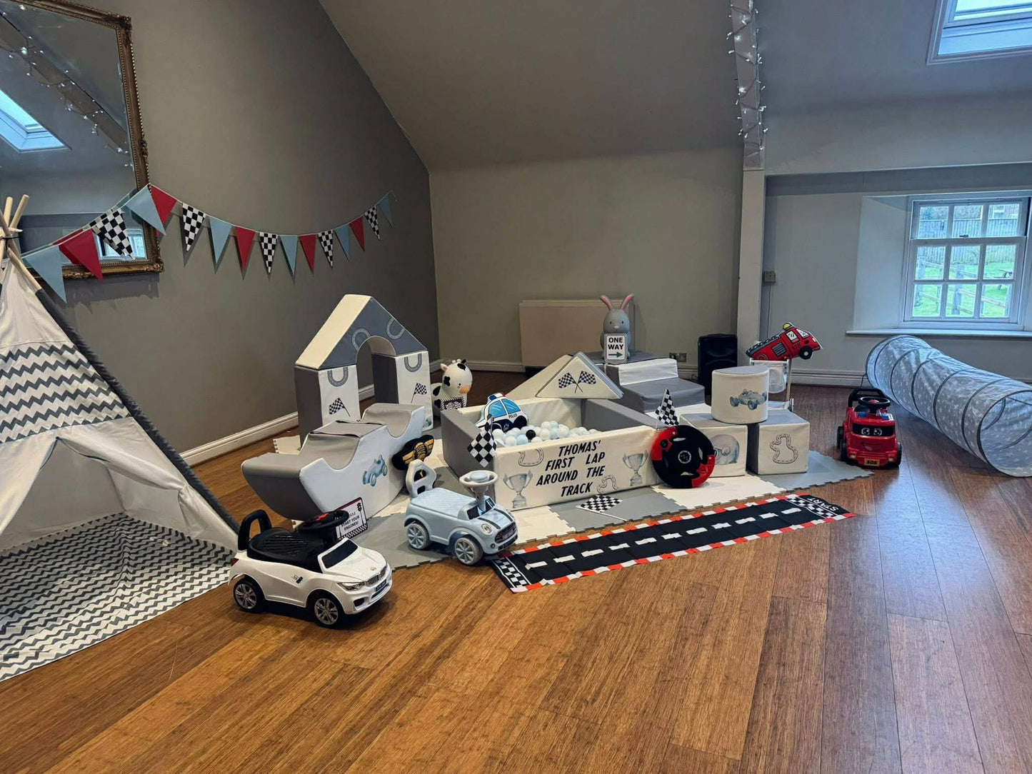 Racing Car Themed Sticker Set Up