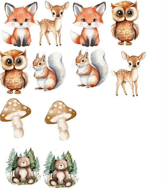 Woodlands Themed Sticker Set Up