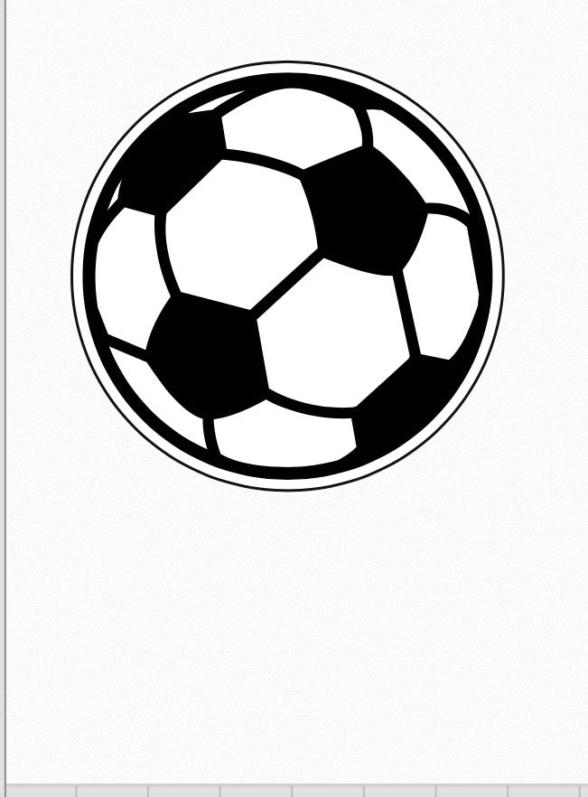 Football Round Peel & Stick Stickers