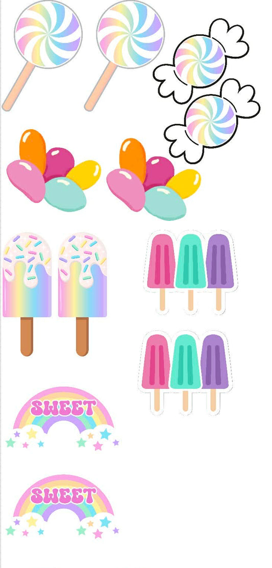 Sweet Themed Sticker Set Up
