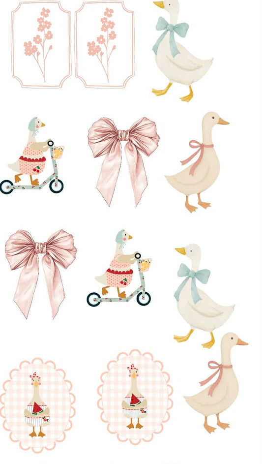 Silly Goose Themed Sticker Set Up