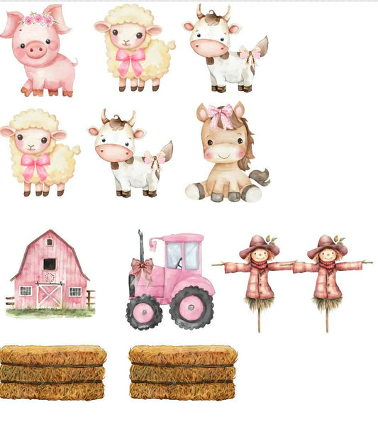 Farm Themed Sticker Set Up