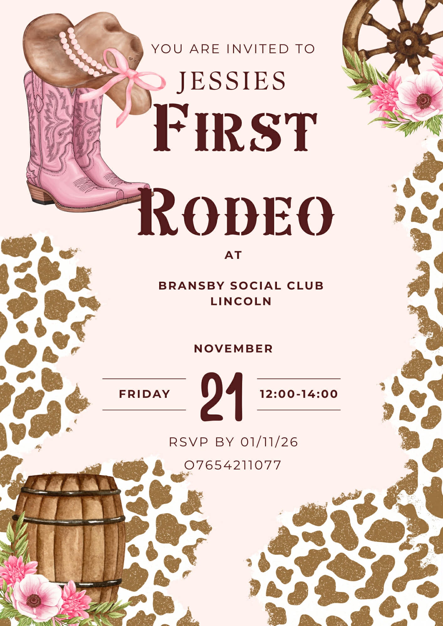 Rodeo Themed Party Invitations