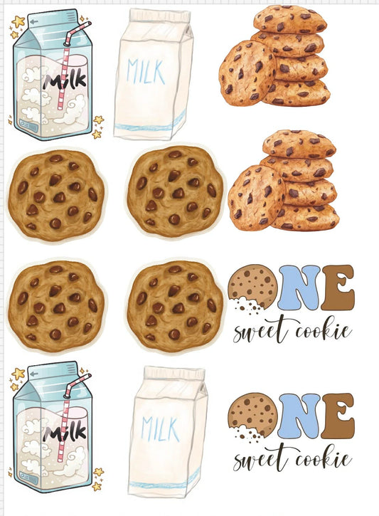 One Sweet Cookie Themed Sticker Set Up