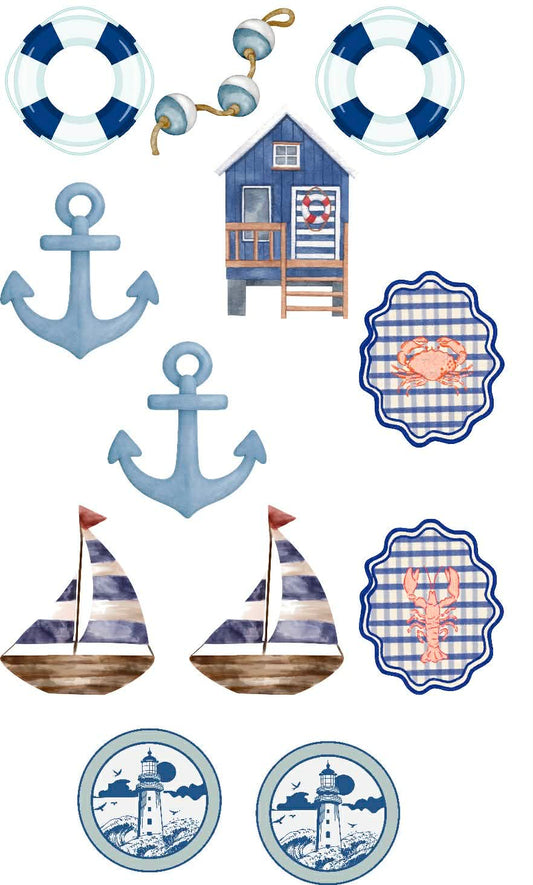 Nautical Themed Sticker Set Up