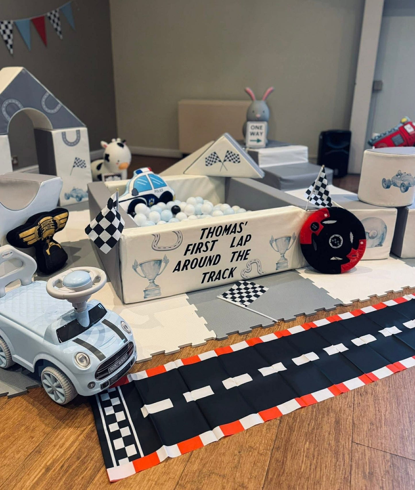 Racing Car Themed Sticker Set Up