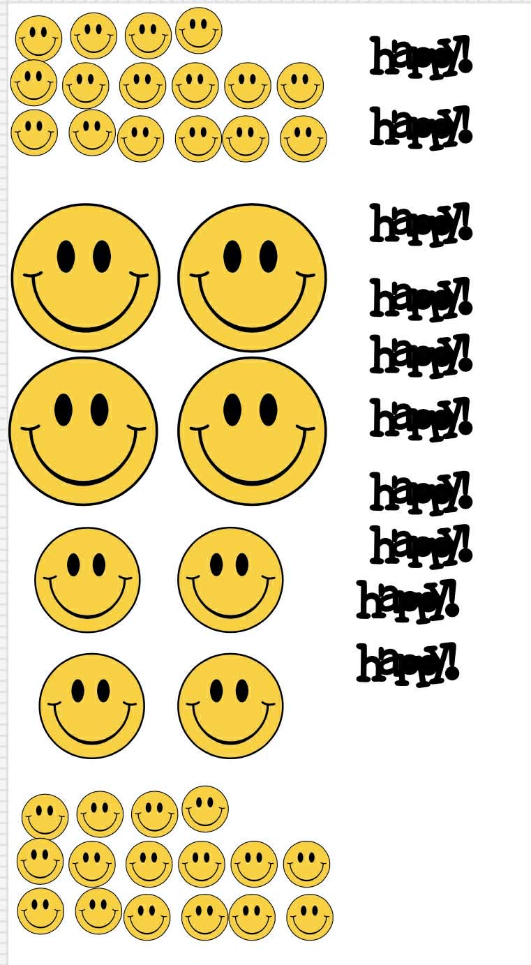 One Happy Dude Themed Sticker Set Up
