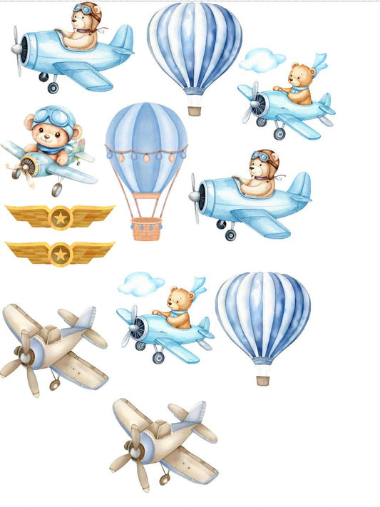 Flying High Themed Sticker Set Up