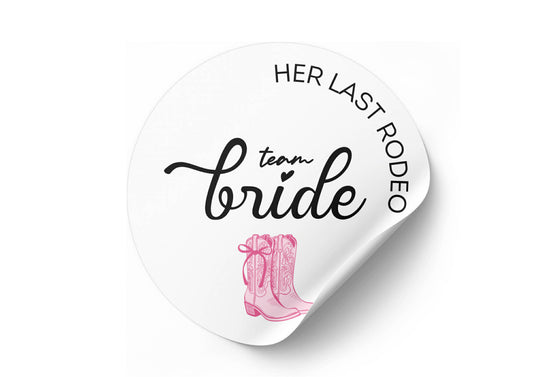 Brides Last Rodeo Round Peel & Stick Stickers