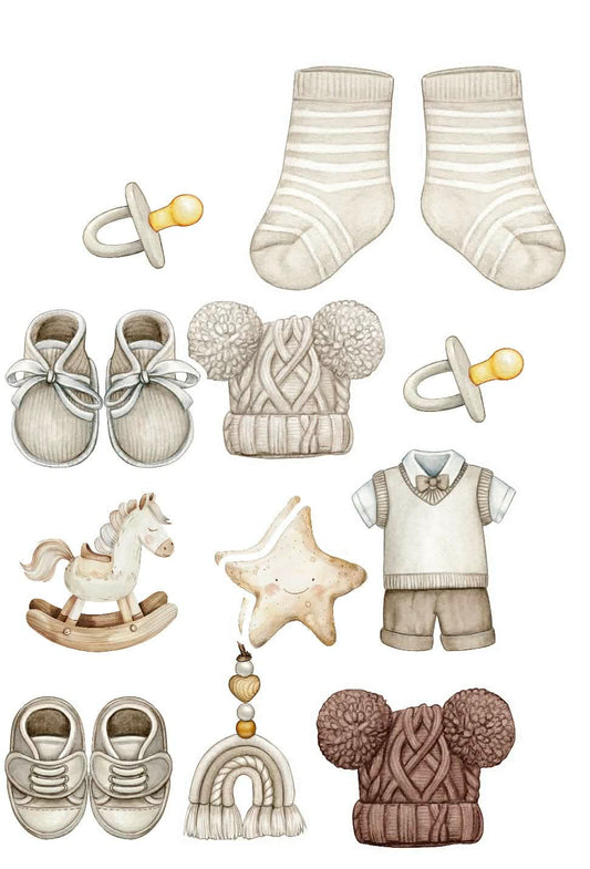 Boho Themed Baby Boy Sticker Set Up