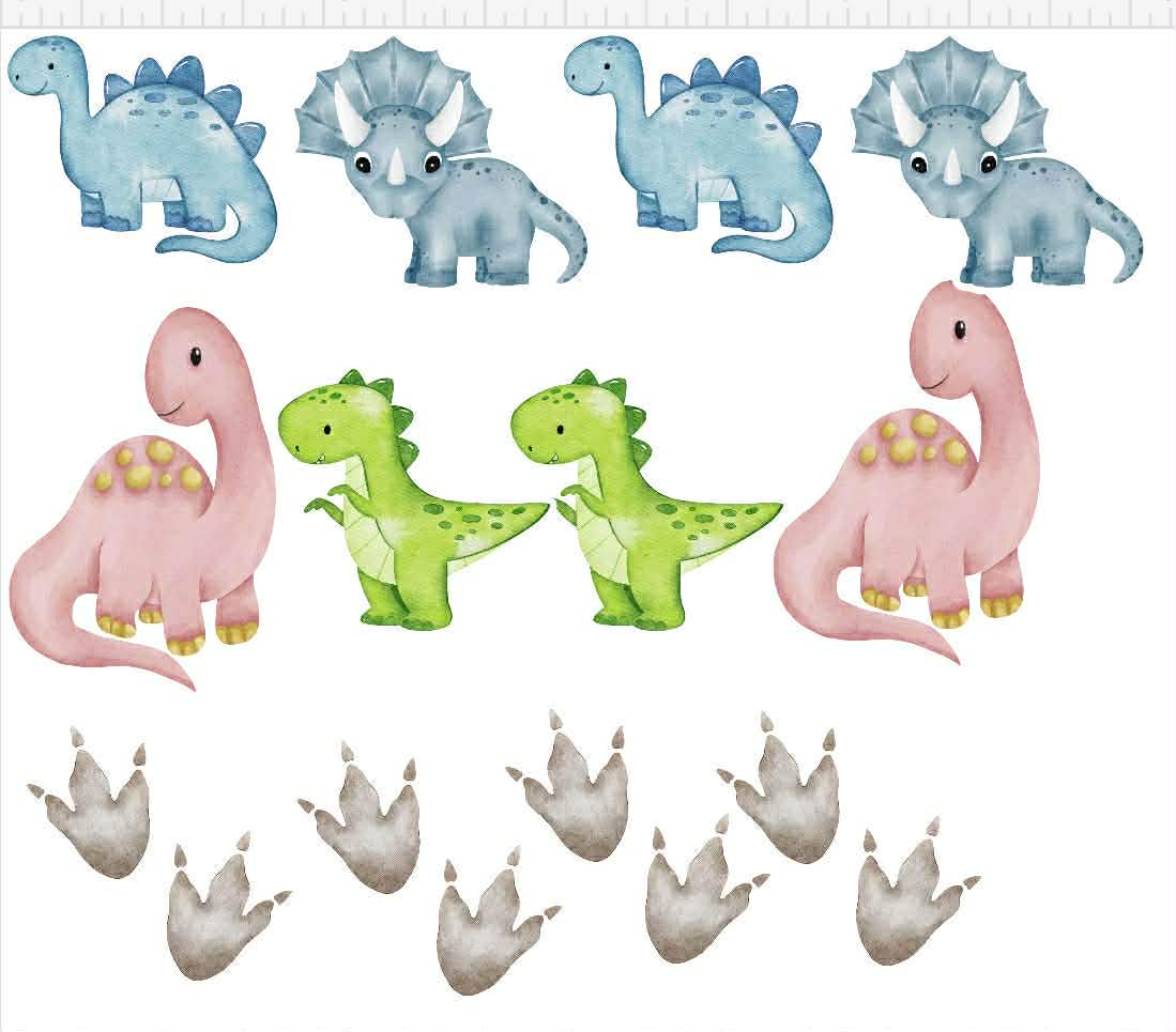 Dinosaur Themed Sticker Set Up
