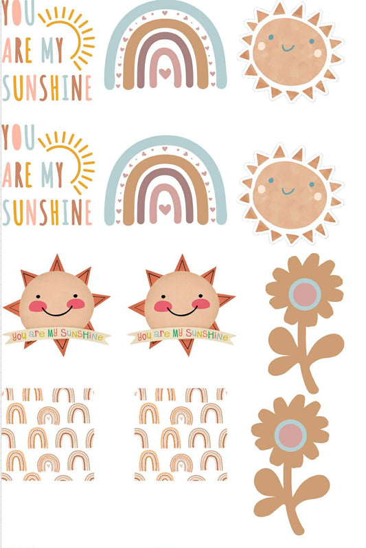 You Are My Sunshine Themed Sticker Set Up