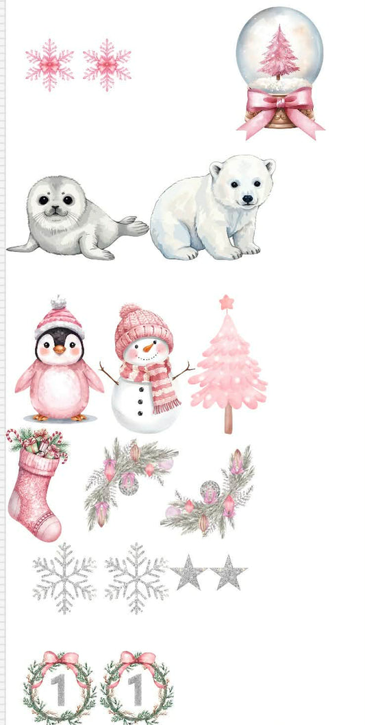 Winter Wonderland Themed Sticker Set Up