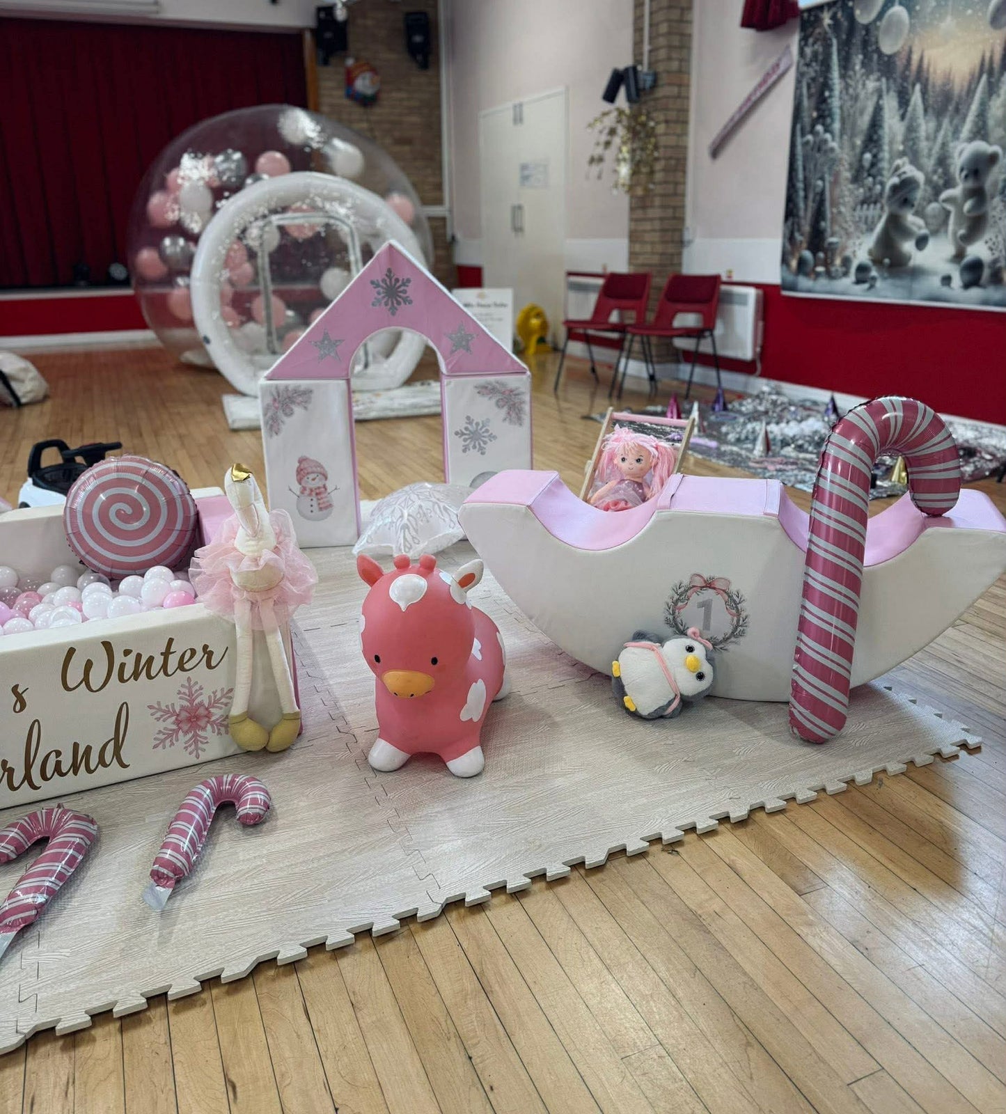 Winter Wonderland Themed Sticker Set Up