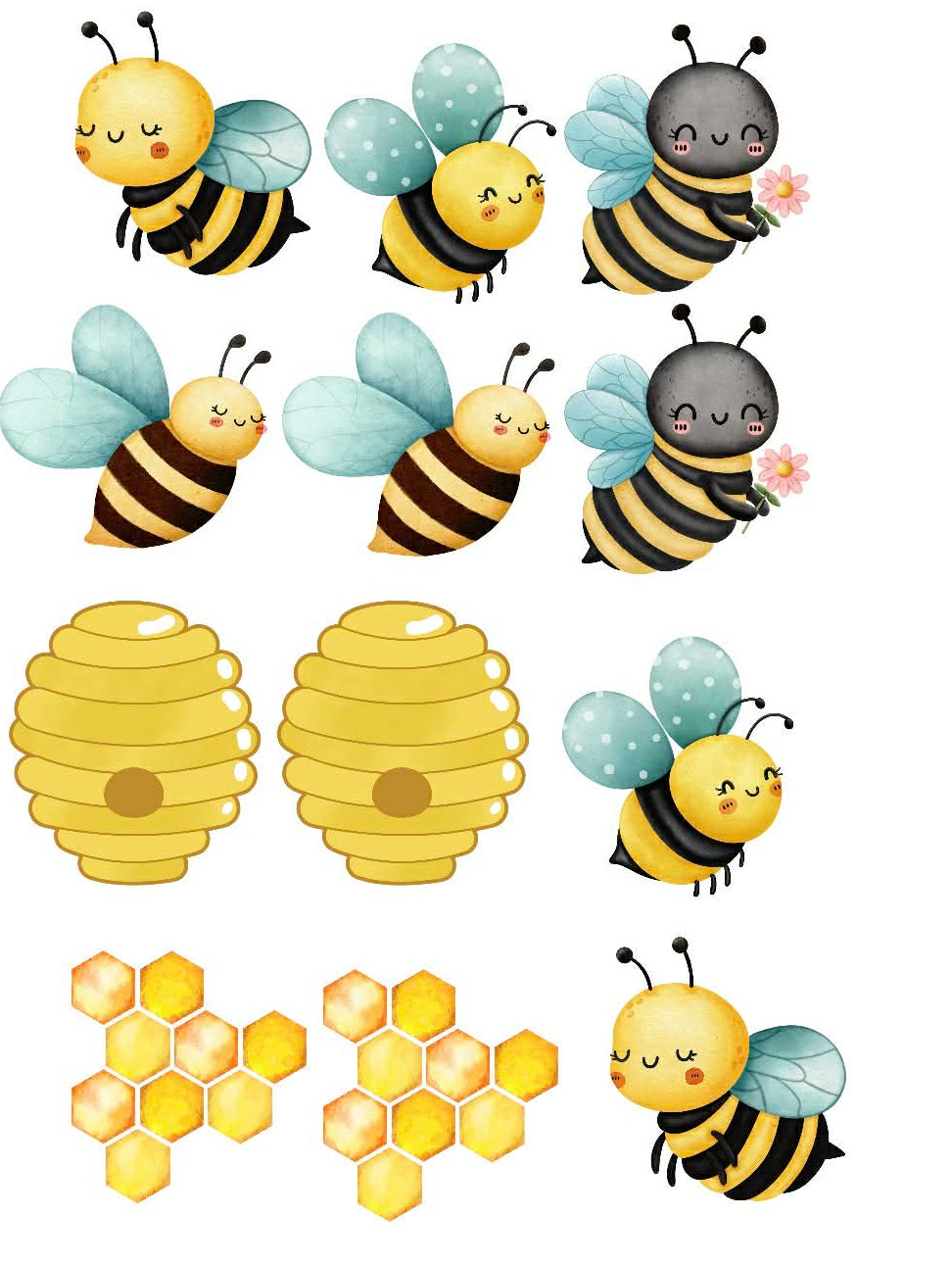 Bee Themed Sticker Set Up