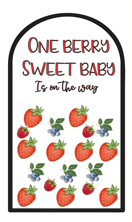 One Berry Sweet Baby Arch Board Vinyl & Sticker Set Up