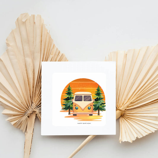 Campervan Happy Birthday Card