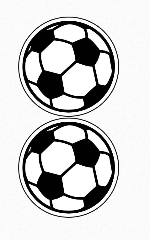 Football Round Peel & Stick Stickers