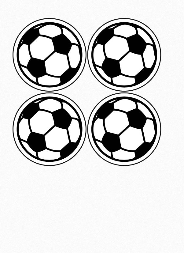 Football Round Peel & Stick Stickers
