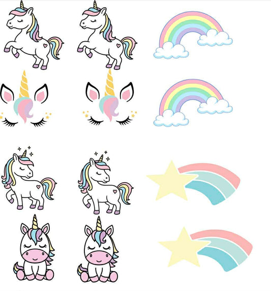 Unicorns & Rainbows Themed Sticker Set Up
