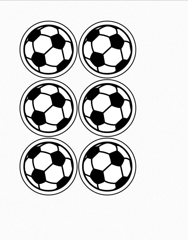 Football Round Peel & Stick Stickers