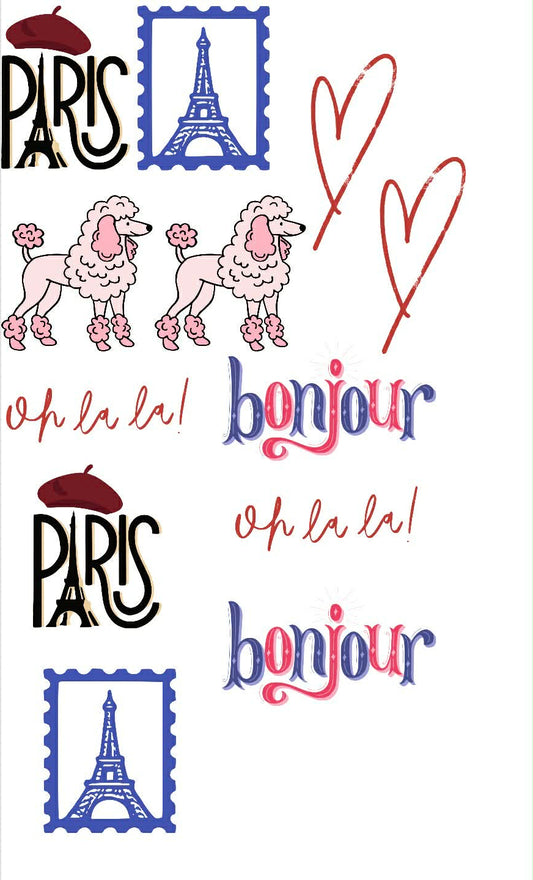 Paris Themed Sticker Set Up