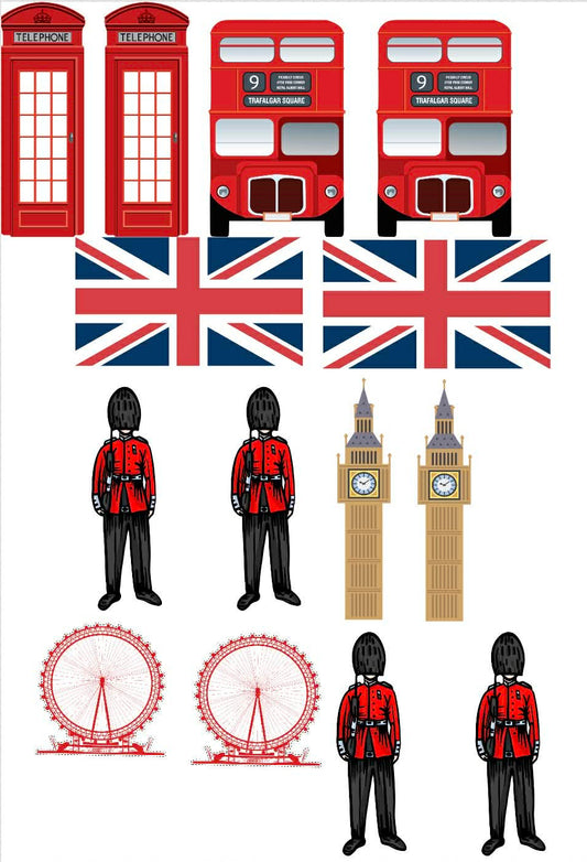 London Themed Sticker Set Up