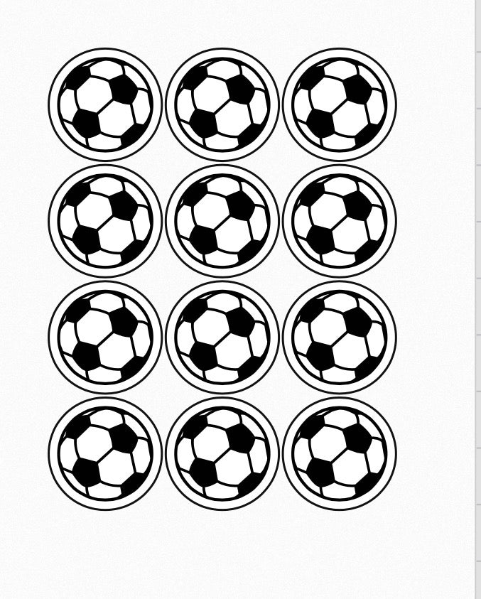 Football Round Peel & Stick Stickers