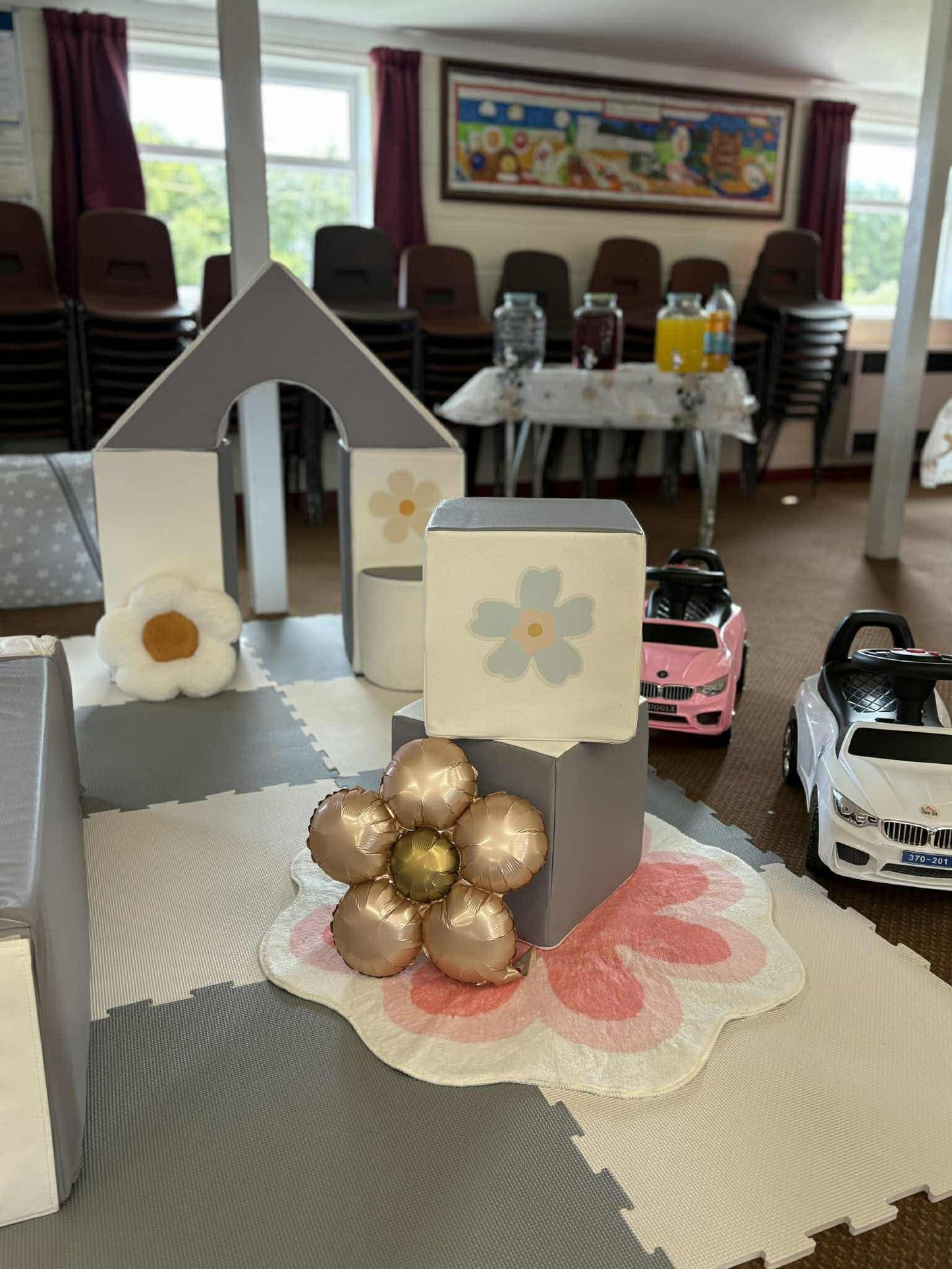 Floral Themed Sticker Set Up