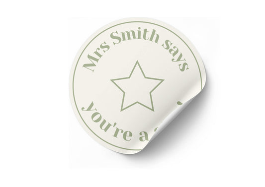 Teacher Congratulatory  Round Peel & Stick Stickers