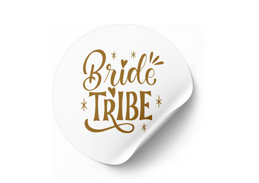 Bride Tribe Round Peel & Stick Stickers