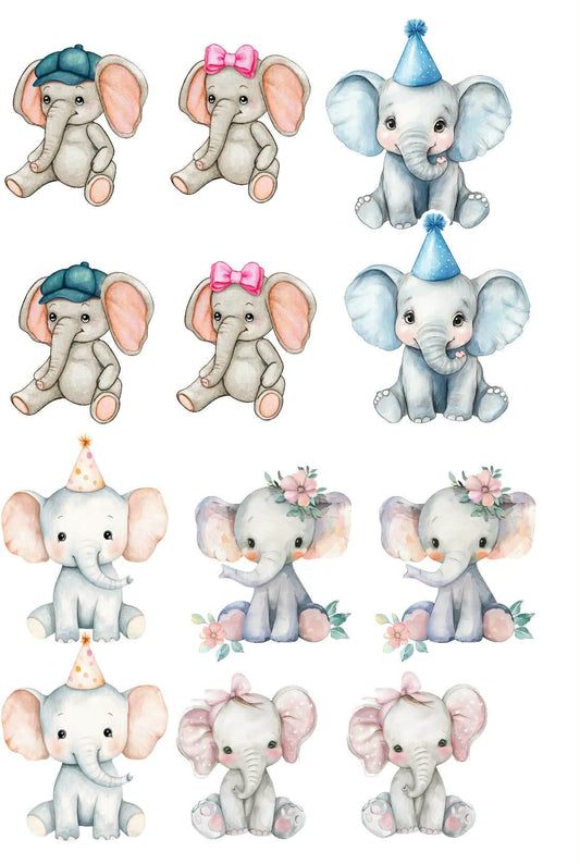 Elephant Themed Sticker Set Up