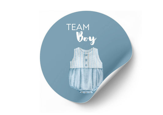 Gender Reveal Team Choice Round Peel & Stick Stickers