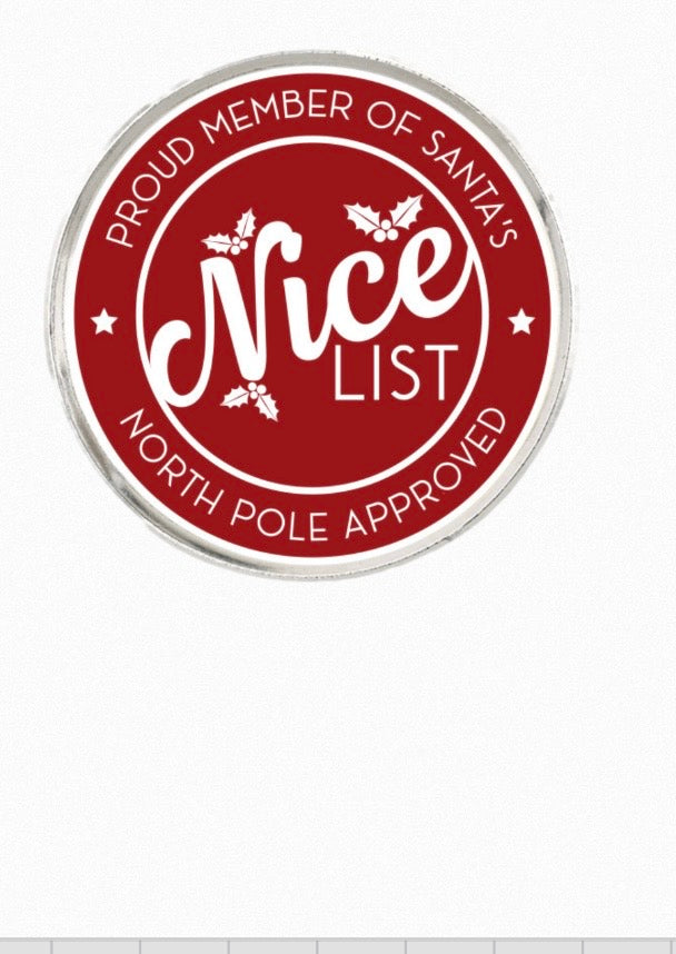 Nice List Round Peel & Stick Stickers